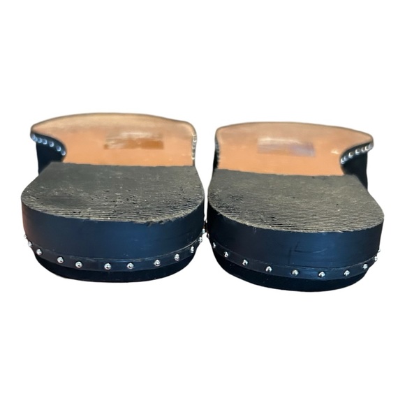 Aldo Stud Keeper Mules Womens Size 6 Slip on Slide Loafer Black Suede Flat - Picture 7 of 9